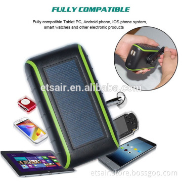 New Universal Emergency Power Hand Crank Flashlight Solar Panel Charger Original